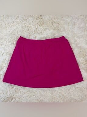 Lands' End Bright Pink Mini Swim Skirt
